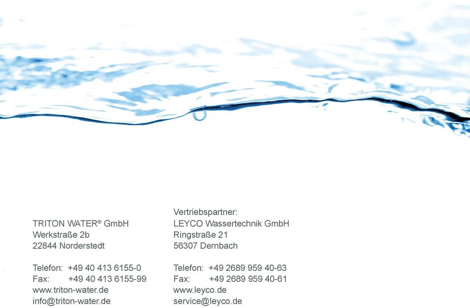 de Vertriebspartner: LEYCO Wassertechnik GmbH Ringstraße 21 56307