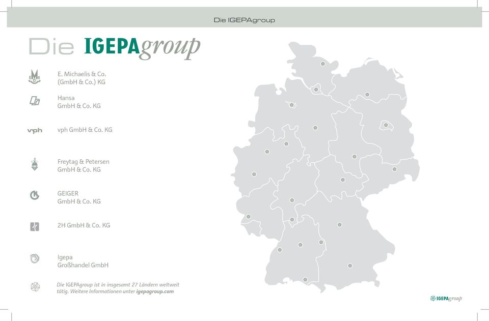 IGEPAgroup ist in insgesamt 27 Ländern weltweit