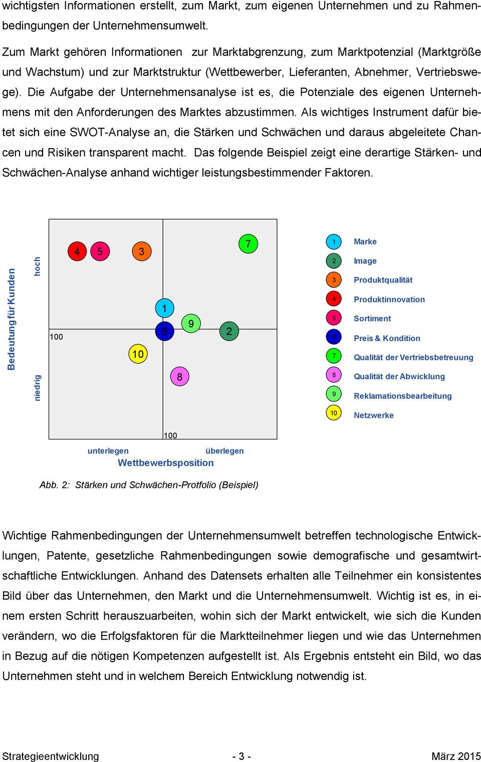 Die Aufgabe der Unternehmensanalyse ist es, die Potenziale des eigenen Unternehmens mit den Anforderungen des Marktes abzustimmen.