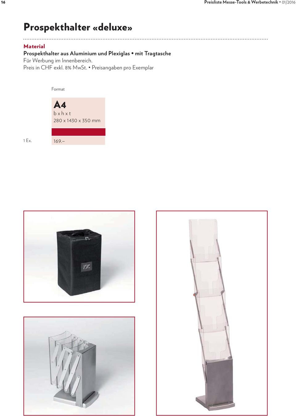 Aluminium und Plexiglas mit Tragtasche Für Werbung