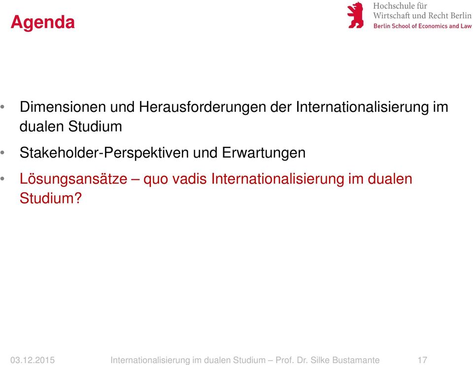 Lösungsansätze quo vadis Internationalisierung im dualen Studium?