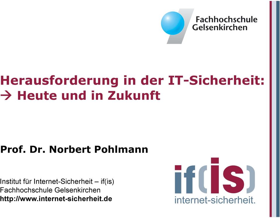 Norbert Pohlmann Institut für
