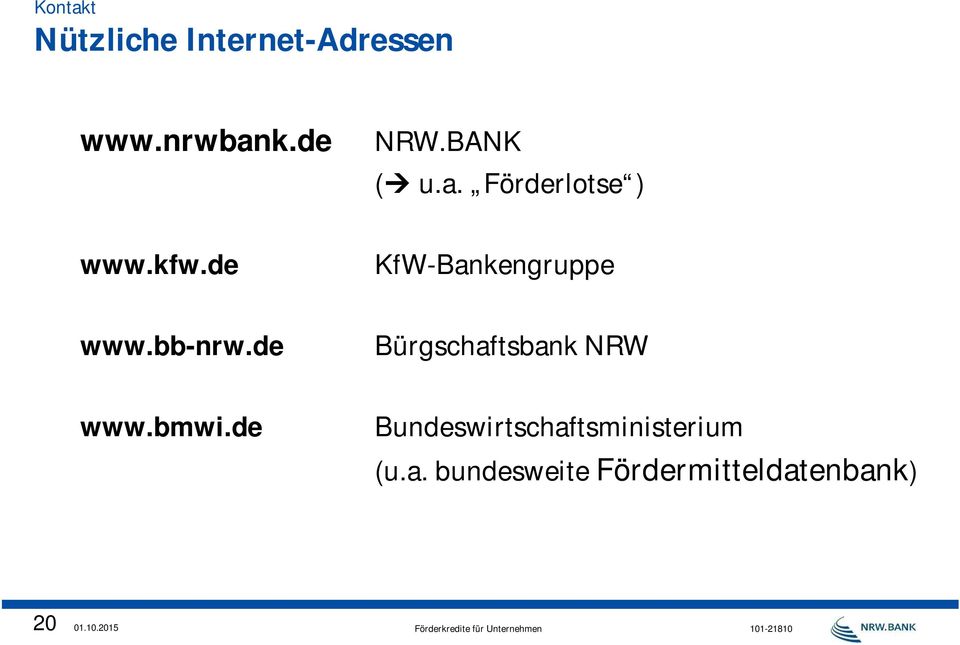 de KfW-Bankengruppe www.bb-nrw.