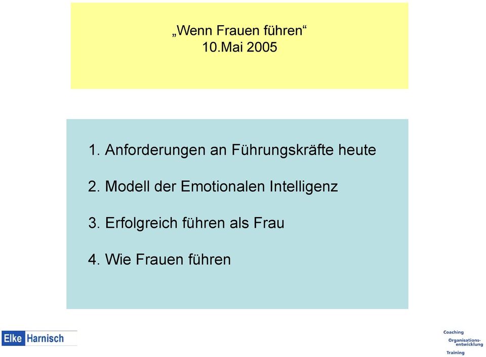 Modell der Emotionalen Intelligenz 3.