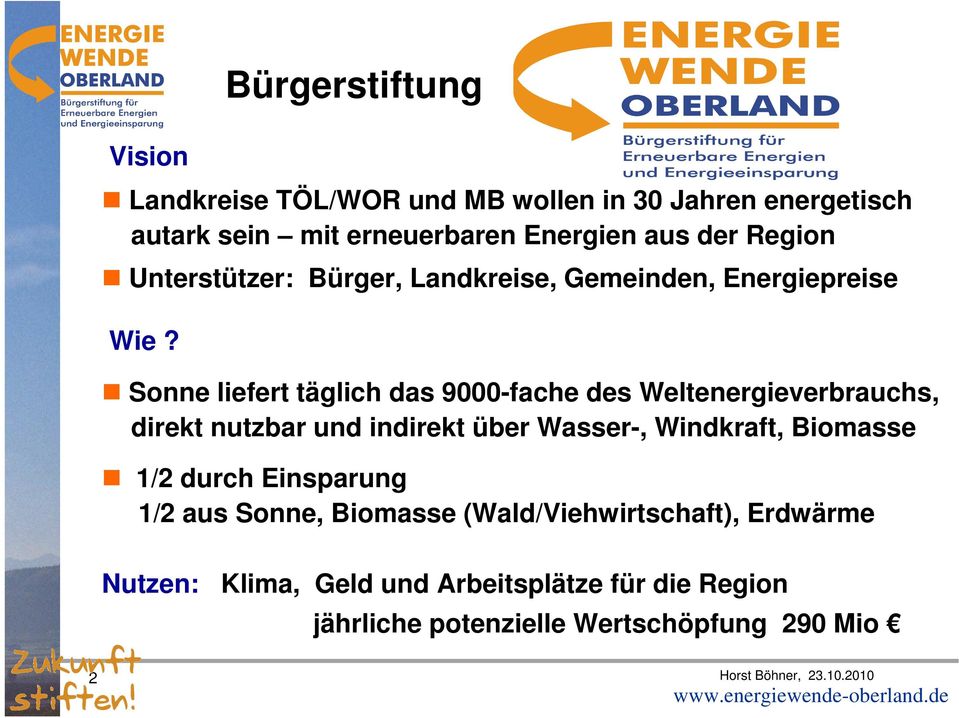 Sonne liefert täglich das 9000-fache des Weltenergieverbrauchs, direkt nutzbar und indirekt über Wasser-, Windkraft,