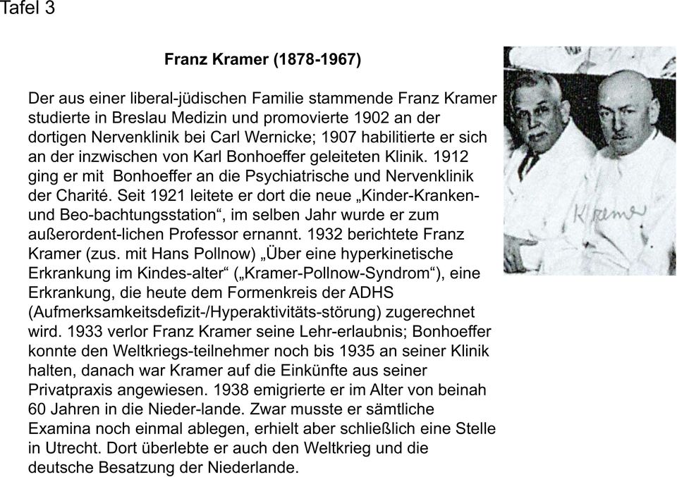 Seit -Krankenund Beo-bachtungsstation außerordent-lichen Professor ernannt. 1932 berichtete Franz Kramer (zus.