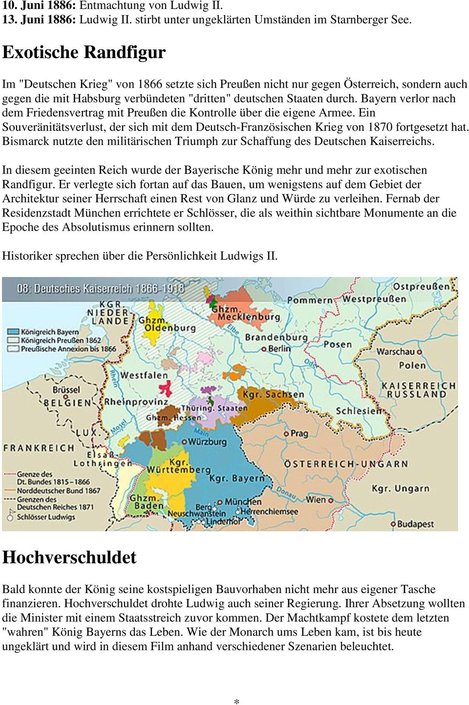 Bayern verlor nach dem Friedensvertrag mit Preußen die Kontrolle über die eigene Armee. Ein Souveränitätsverlust, der sich mit dem Deutsch-Französischen Krieg von 1870 fortgesetzt hat.
