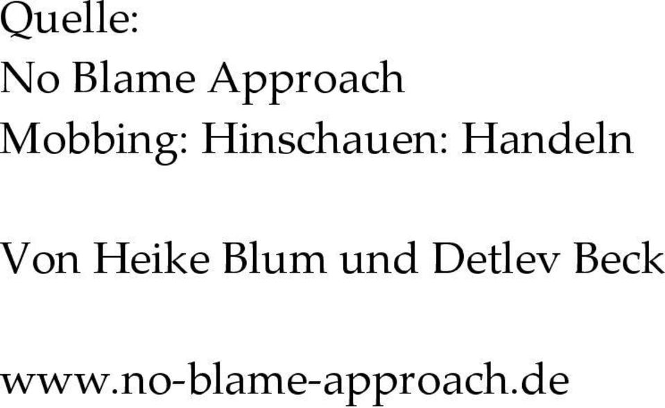 Handeln Von Heike Blum und