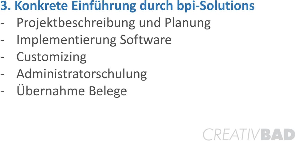 Planung - Implementierung Software -