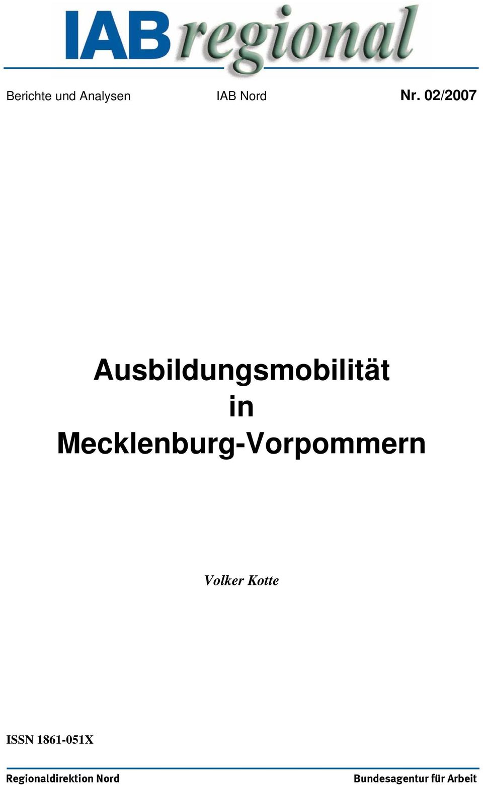 Mecklenburg-Vorpommern Volker Kotte