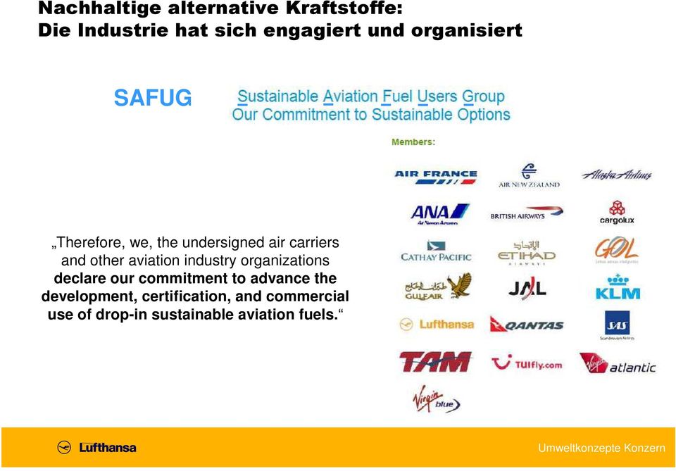 aviation industry organizations declare our commitment to advance the
