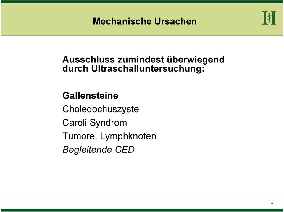 Ultraschalluntersuchung: Gallensteine