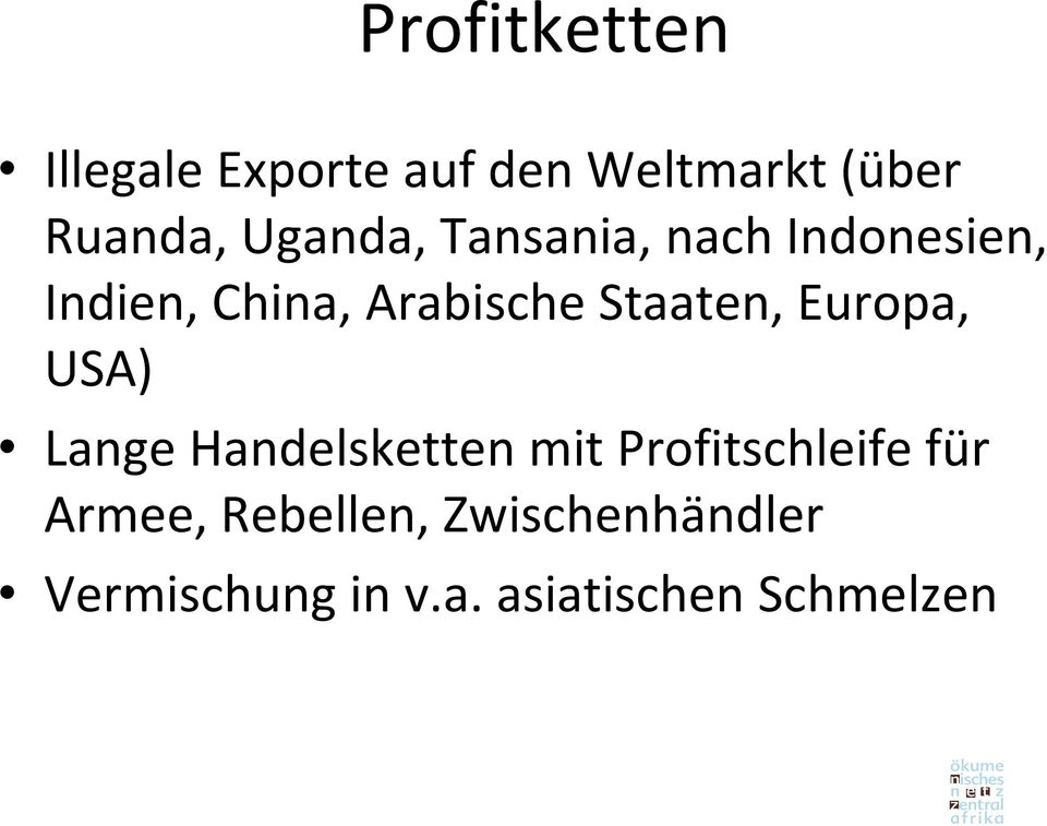 Staaten, Europa, USA) Lange Handelsketten mit Profitschleife für