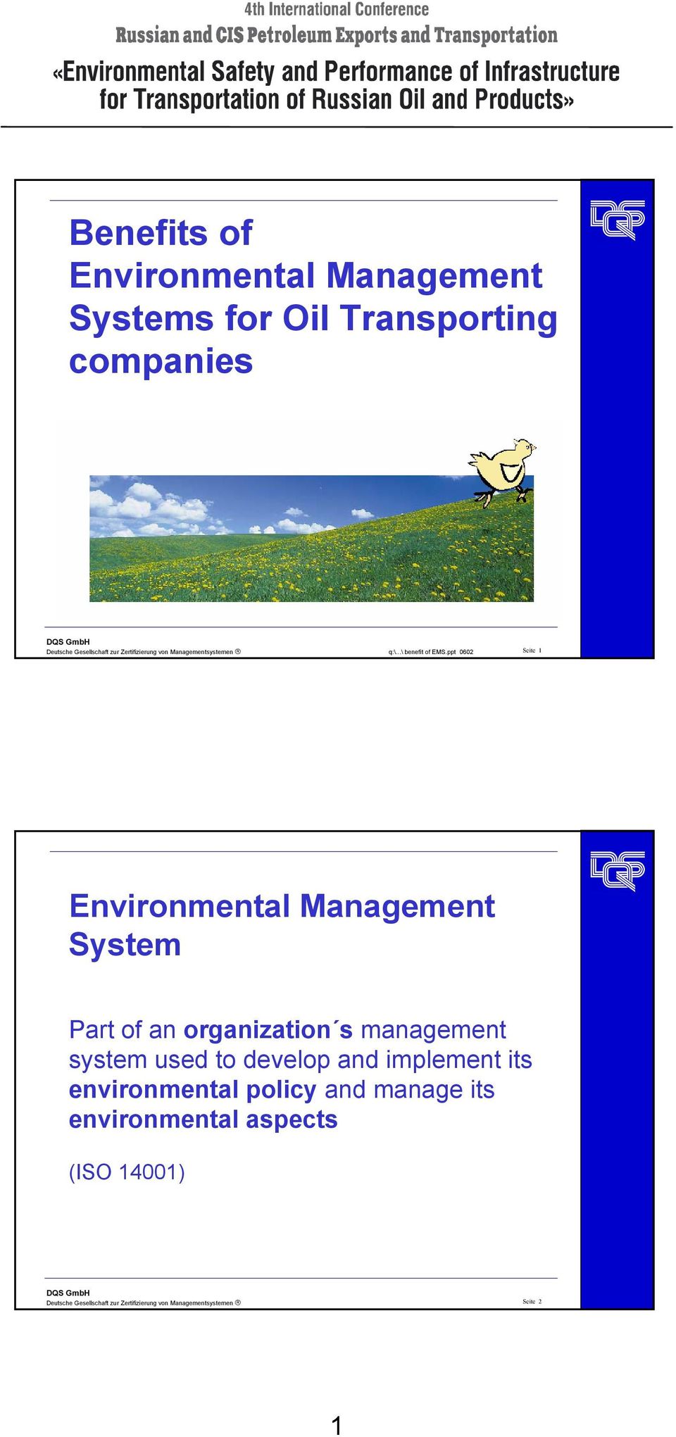 ppt 0602 Seite 1 Environmental Management System Part of an organization s management system used to develop