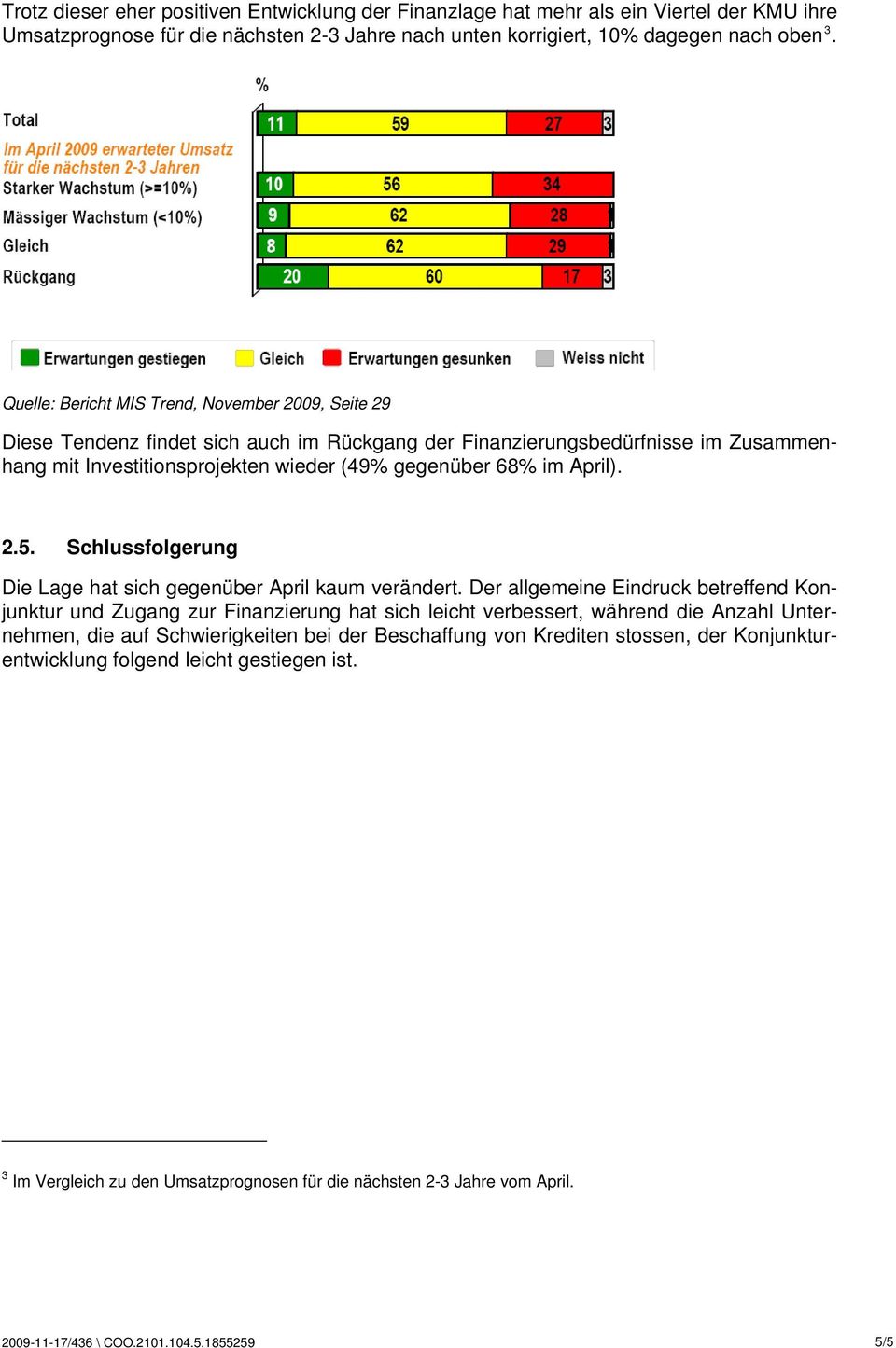 April). 2.5. Schlussfolgerung Die Lage hat sich gegenüber April kaum verändert.