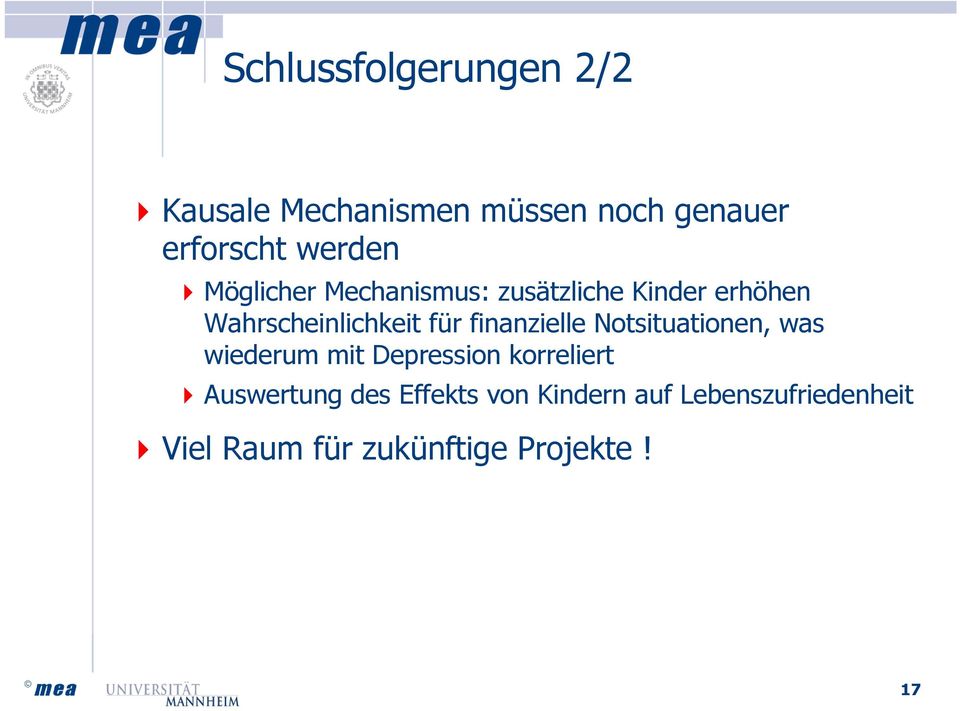 für finanzielle Notsituationen, was wiederum mit Depression korreliert