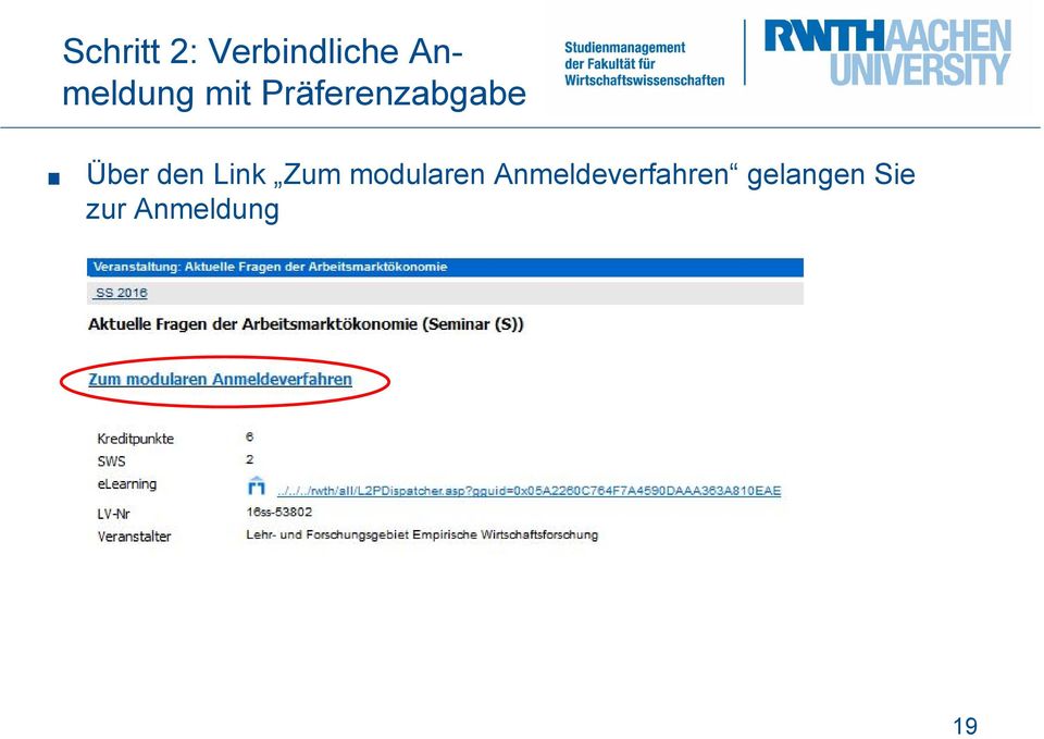 Über den Link Zum modularen