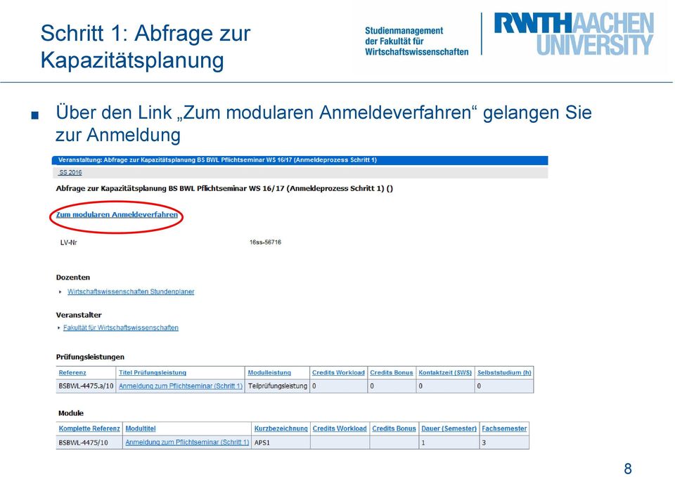 Link Zum modularen