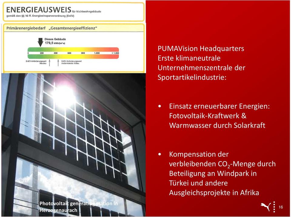 Warmwasser durch Solarkraft Photovoltaic generating station in Herzogenaurach