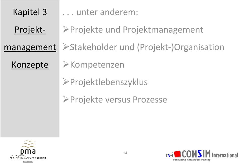 Projektmanagement Stakeholder und (Projekt