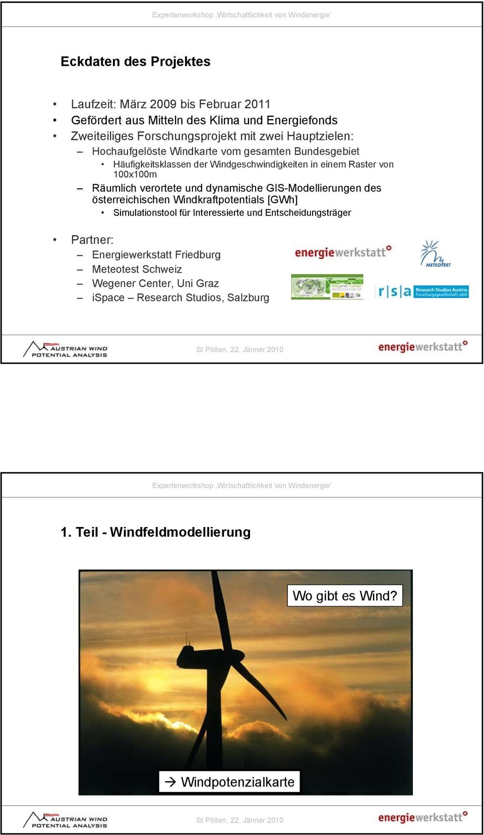 verortete und dynamische GIS-Modellierungen des österreichischen Windkraftpotentials [GWh] Simulationstool für Interessierte und Entscheidungsträger