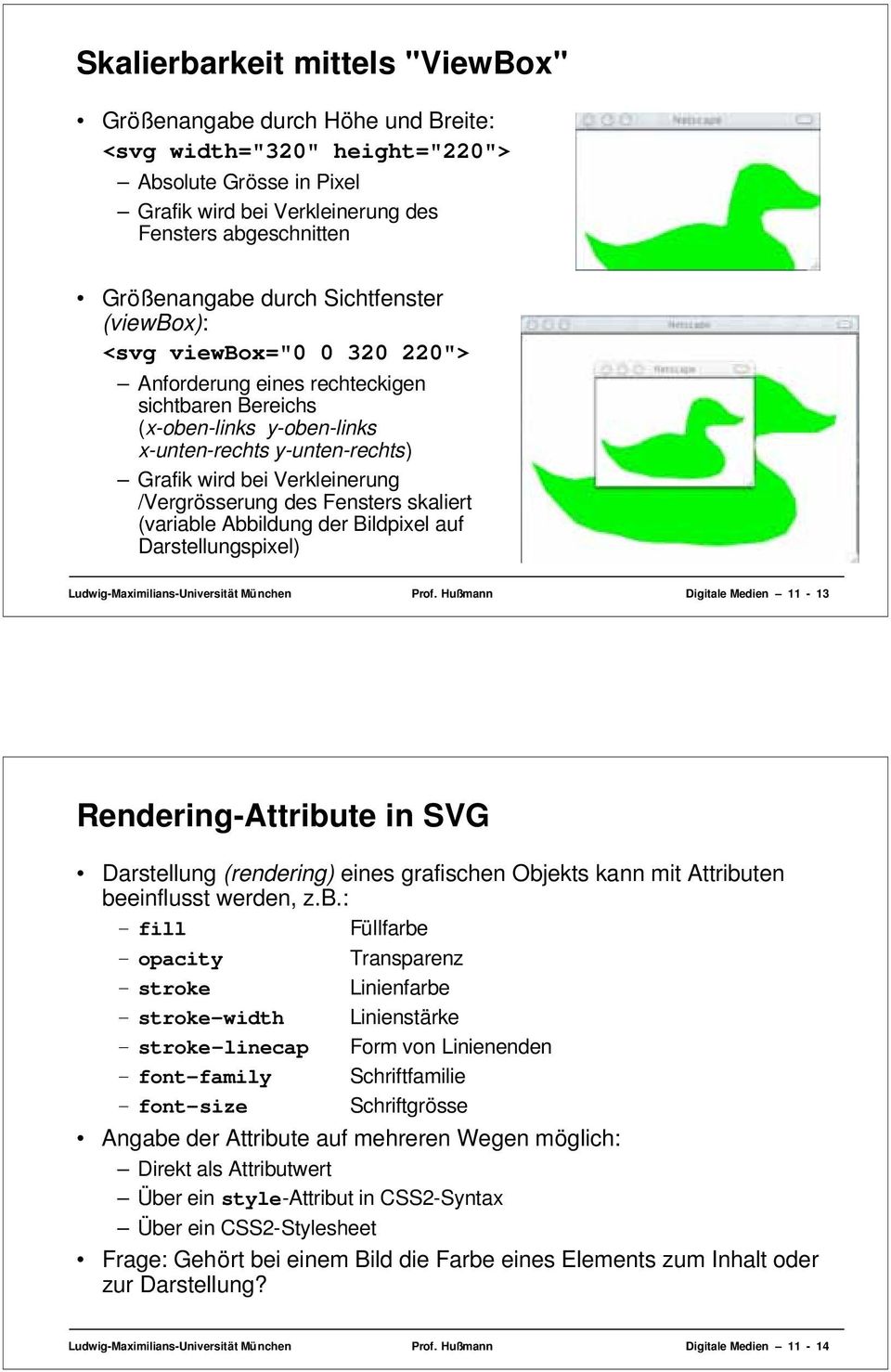 /Vergrösserung des Fensters skaliert (variable Abbildung der Bildpixel auf Darstellungspixel) Ludwig-Maximilians-Universität München Prof.