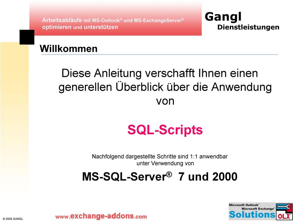 generellen Überblick über die Anwendung von SQL-Scripts Nachfolgend