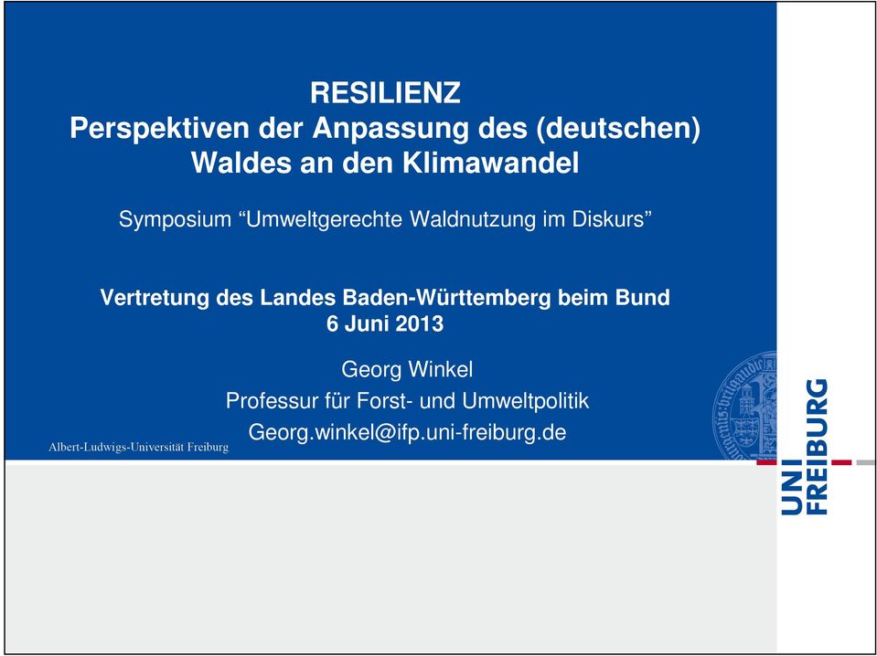 Vertretung des Landes Baden-Württemberg beim Bund 6 Juni 2013 Georg