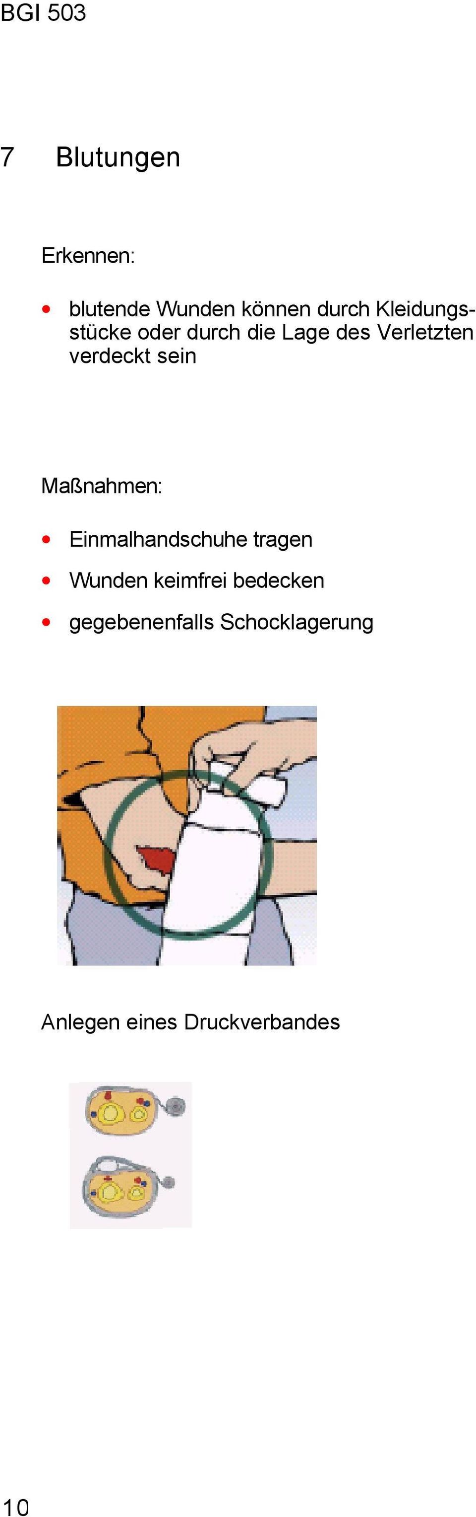 sein Maßnahmen: Einmalhandschuhe tragen Wunden keimfrei