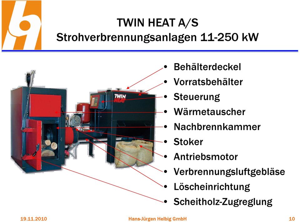 Nachbrennkammer Stoker Antriebsmotor Verbrennungsluftgebläse