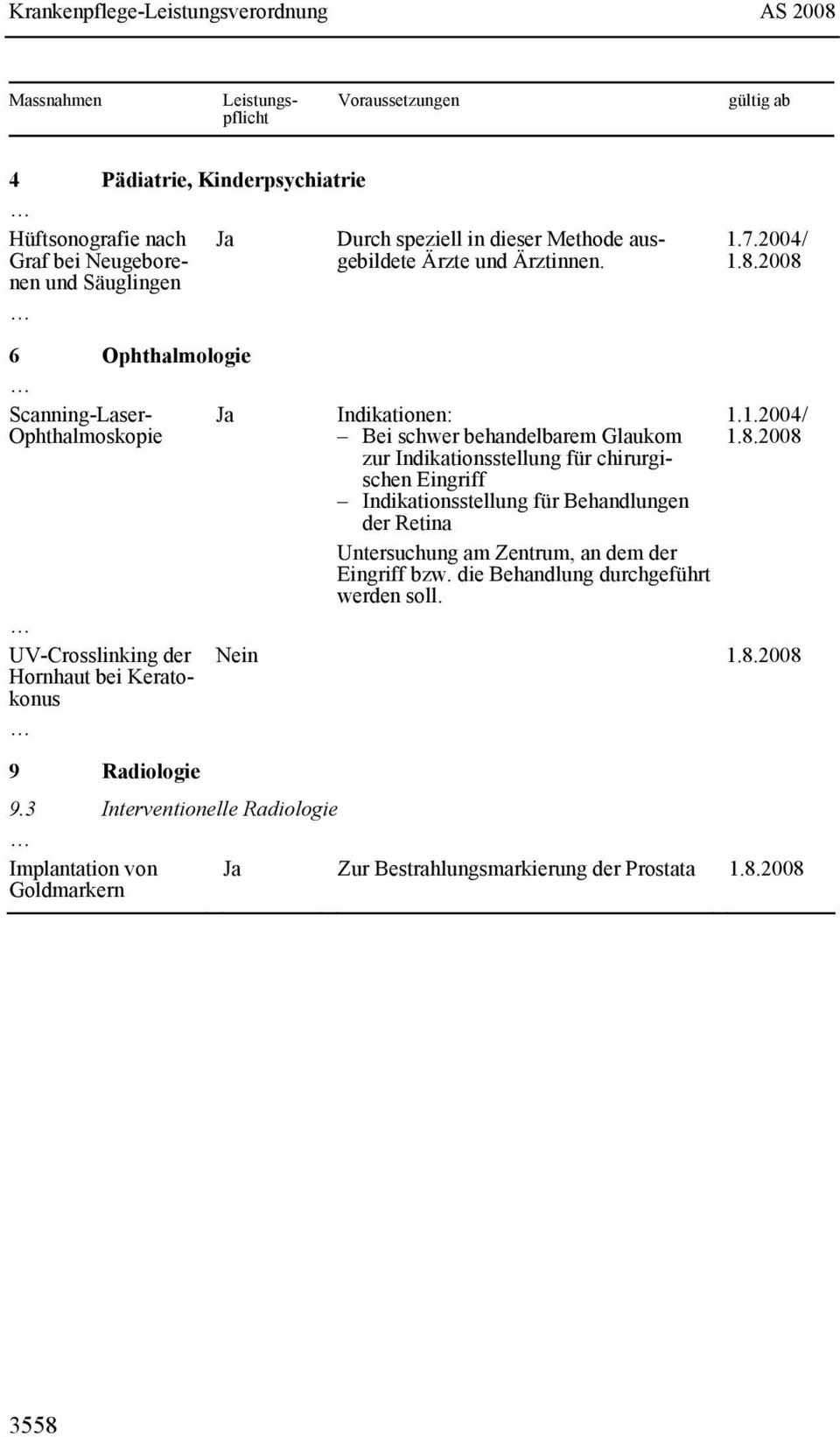 Indikationsstellung für chirurgischen Eingriff Indikationsstellung für Behandlungen der Retina Untersuchung am Zentrum, an dem der Eingriff bzw.