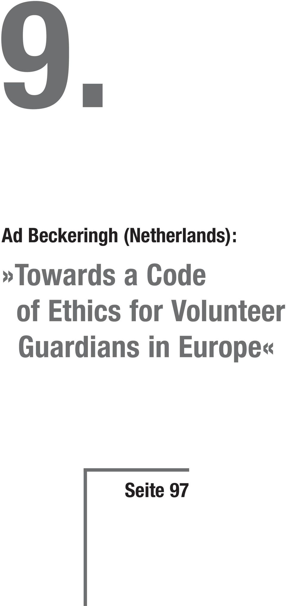 Code of Ethics for