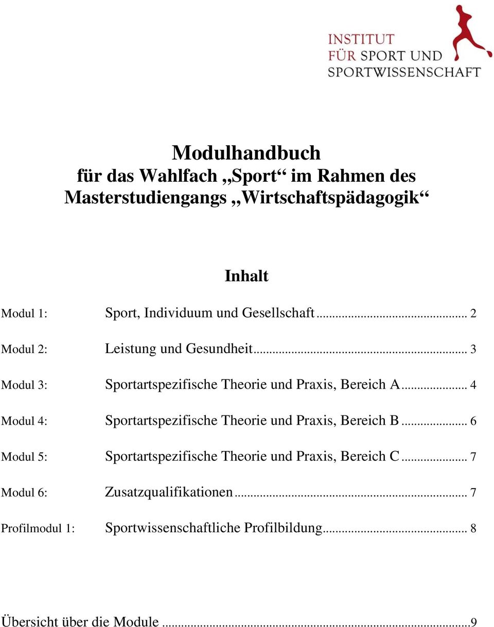 .. 4 Modul 4: Sportartspezifische Theorie und Praxis, Bereich B.