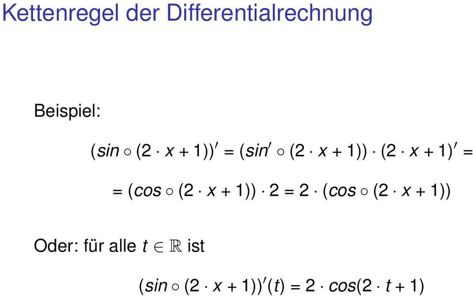 (cos (2 x + 1)) 2 = 2 (cos (2 x + 1)) Oder: für