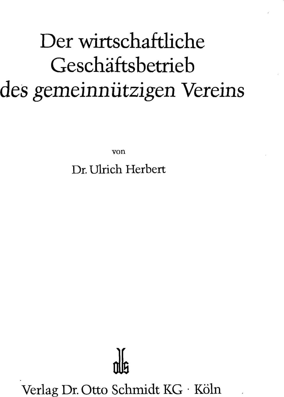 gemeinnützigen Vereins von Dr.