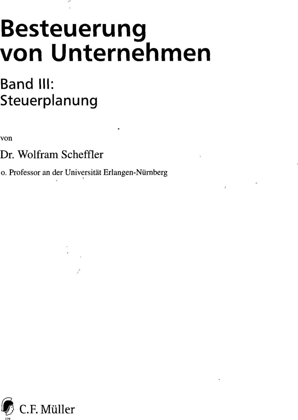 Wolfram Scheffler o.