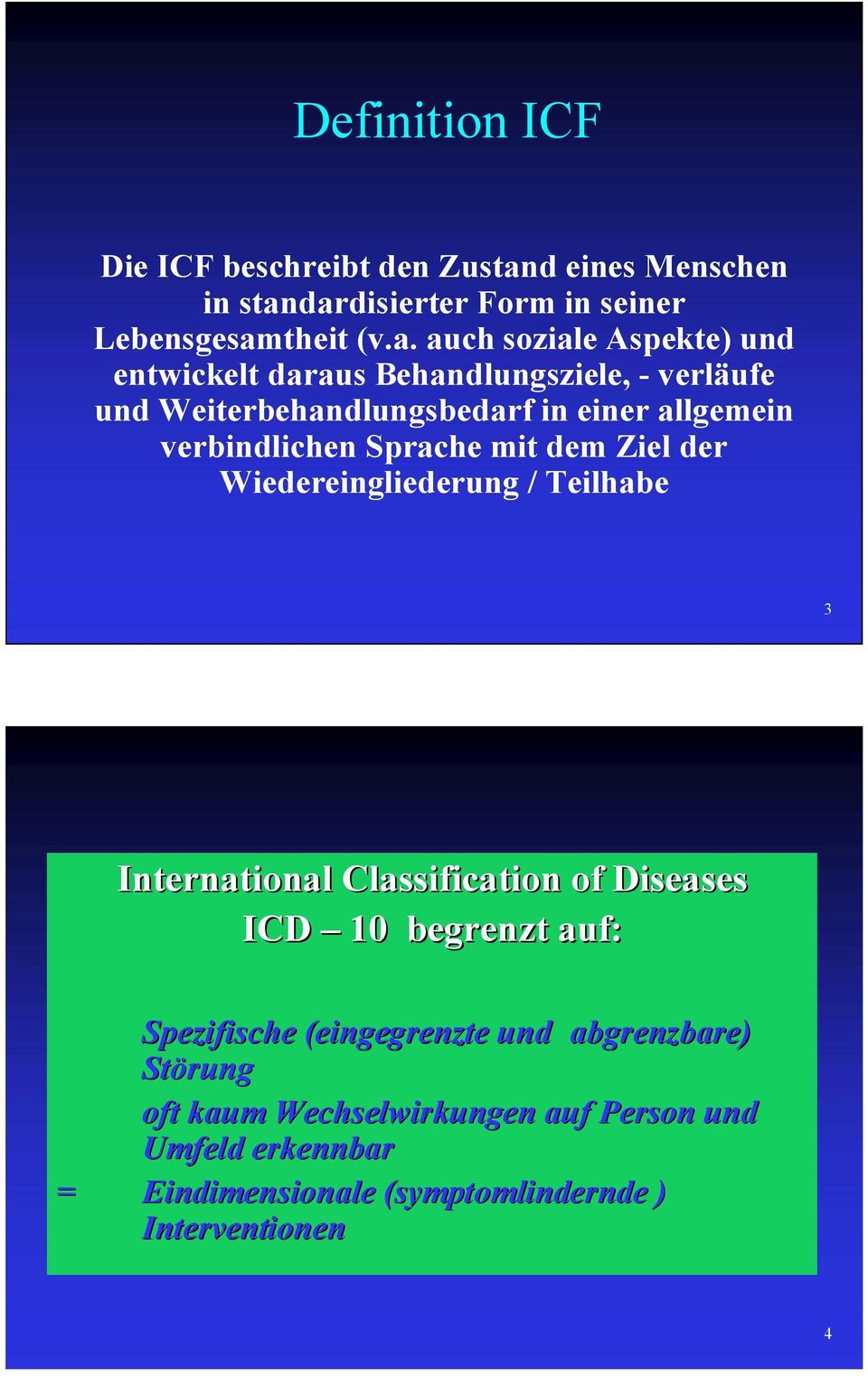 dardisierter Form in seiner Lebensgesamtheit (v.a. auch soziale Aspekte) und entwickelt daraus Behandlungsziele, -verläufe und