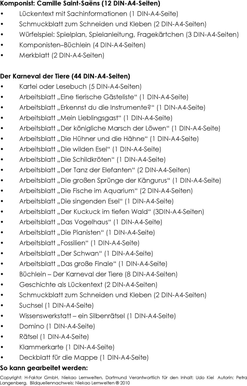 tierische Gästeliste (1 DIN-A4-Seite) Arbeitsblatt Erkennst du die Instrumente?