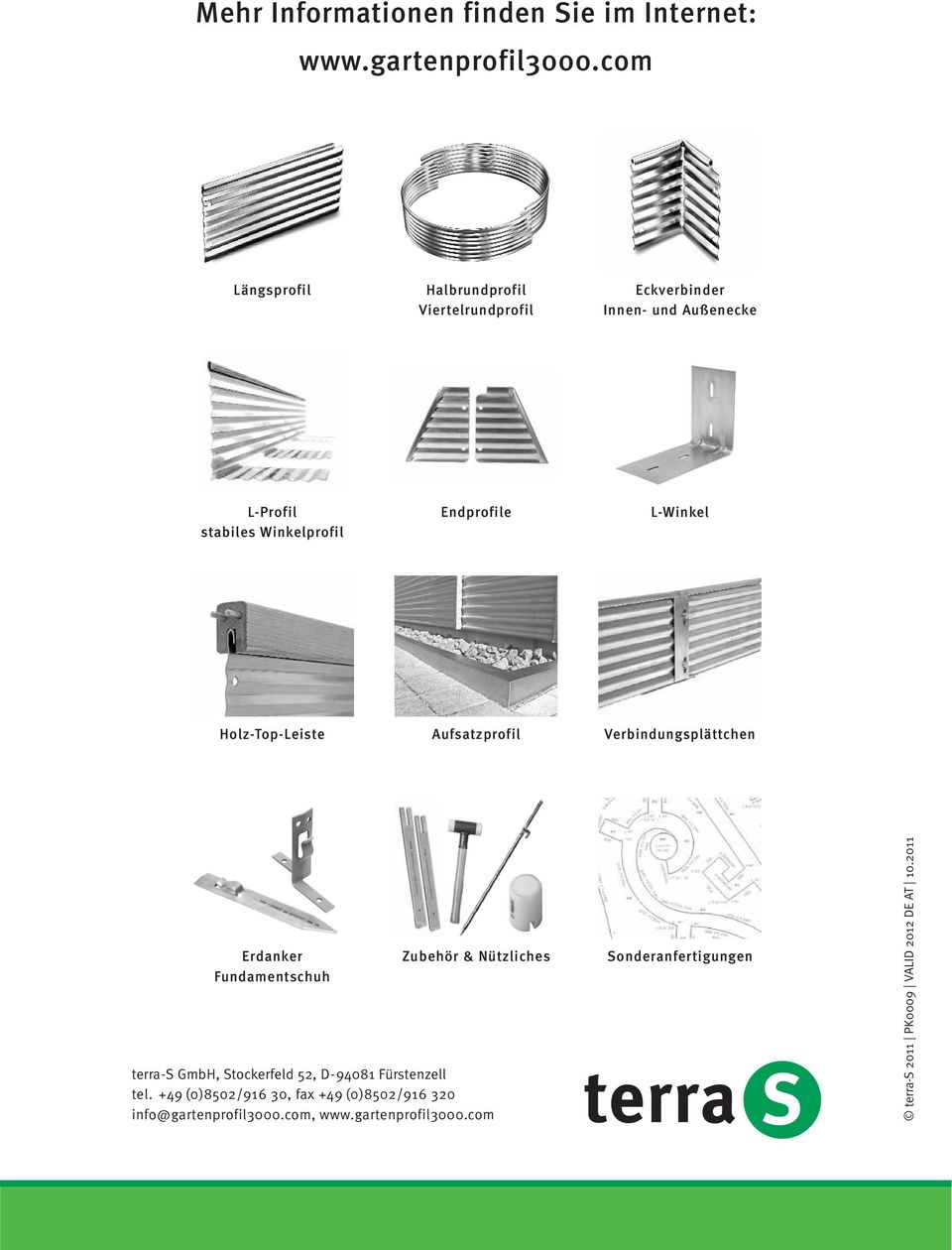 L-Winkel Holz-Top-Leiste Aufsatzprofil Verbindungsplättchen Erdanker Fundamentschuh Zubehör & Nützliches terra-s GmbH,