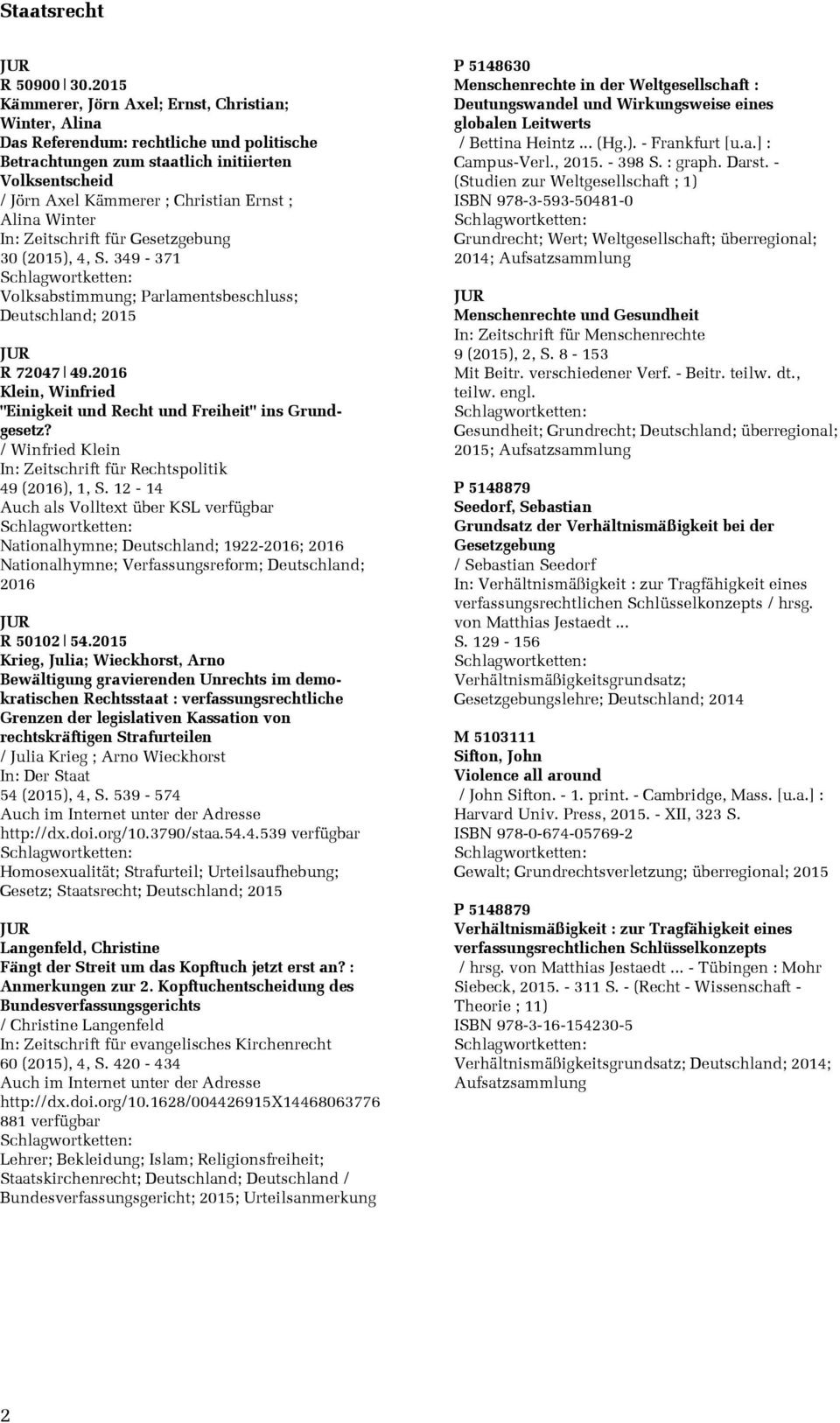 Alina Winter In: Zeitschrift für Gesetzgebung 30 (2015), 4, S. 349-371 Volksabstimmung; Parlamentsbeschluss; Deutschland; 2015 R 72047 49.