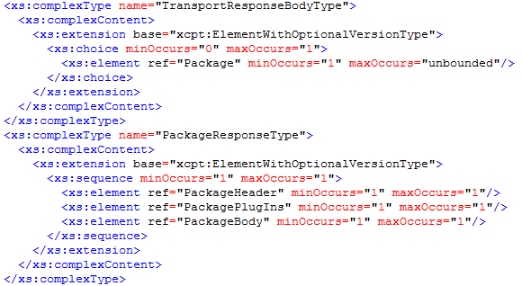 Response Abruf der Verarbeitungsergebnisse Abb. 6 Aufbau Body mit Packages Element Transport @version 1.4 @profile http://www.extra-standard.de/profile/deuev/2.