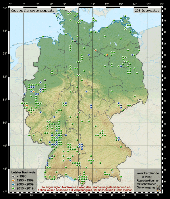 1. Einführung Das kerbtier.de Kartenmodul erlaubt die Anzeige von Verbreitungskarten für die Arten der deutschen Käferfauna.