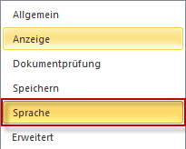 Einstellungen innerhalb SAP GUI 4.6 Office mit deutscher Spracheinstellung Sofern Office nicht von Haus aus auf Deutsch daherkommt, müssen Sie zuerst im Menü Datei auf Optionen klicken (File Options).