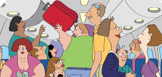 Schneller Sitzen / Smarter Commerce? Wie platziert man 150 Menschen am schnellsten in einem Flugzeug um Staus und Drängelein zu verhindern? zuerst alle Passagiere mit Fensterplätzen?