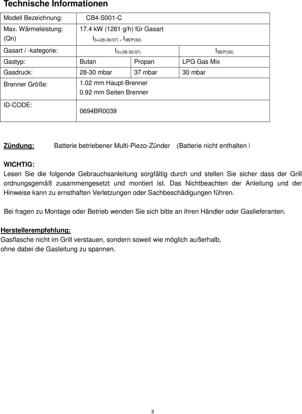 02 mm Haupt-Brenner 0.