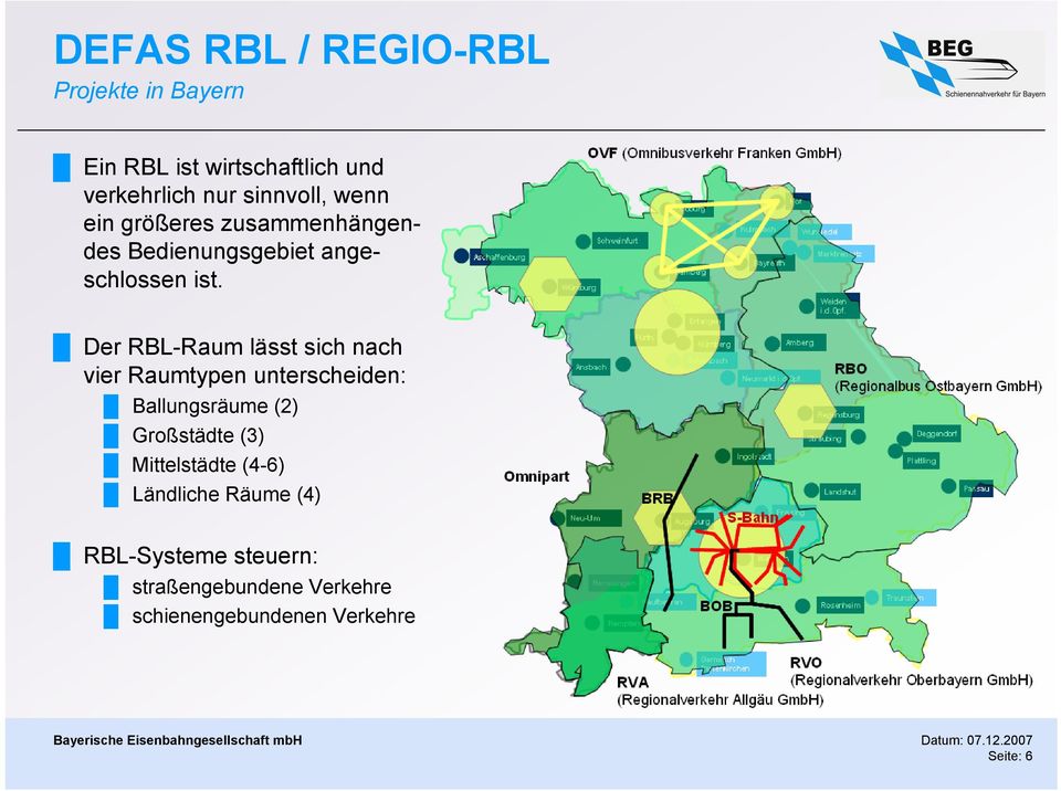 Der RBL-Raum lässt sich nach vier Raumtypen unterscheiden: Ballungsräume (2) Großstädte (3)