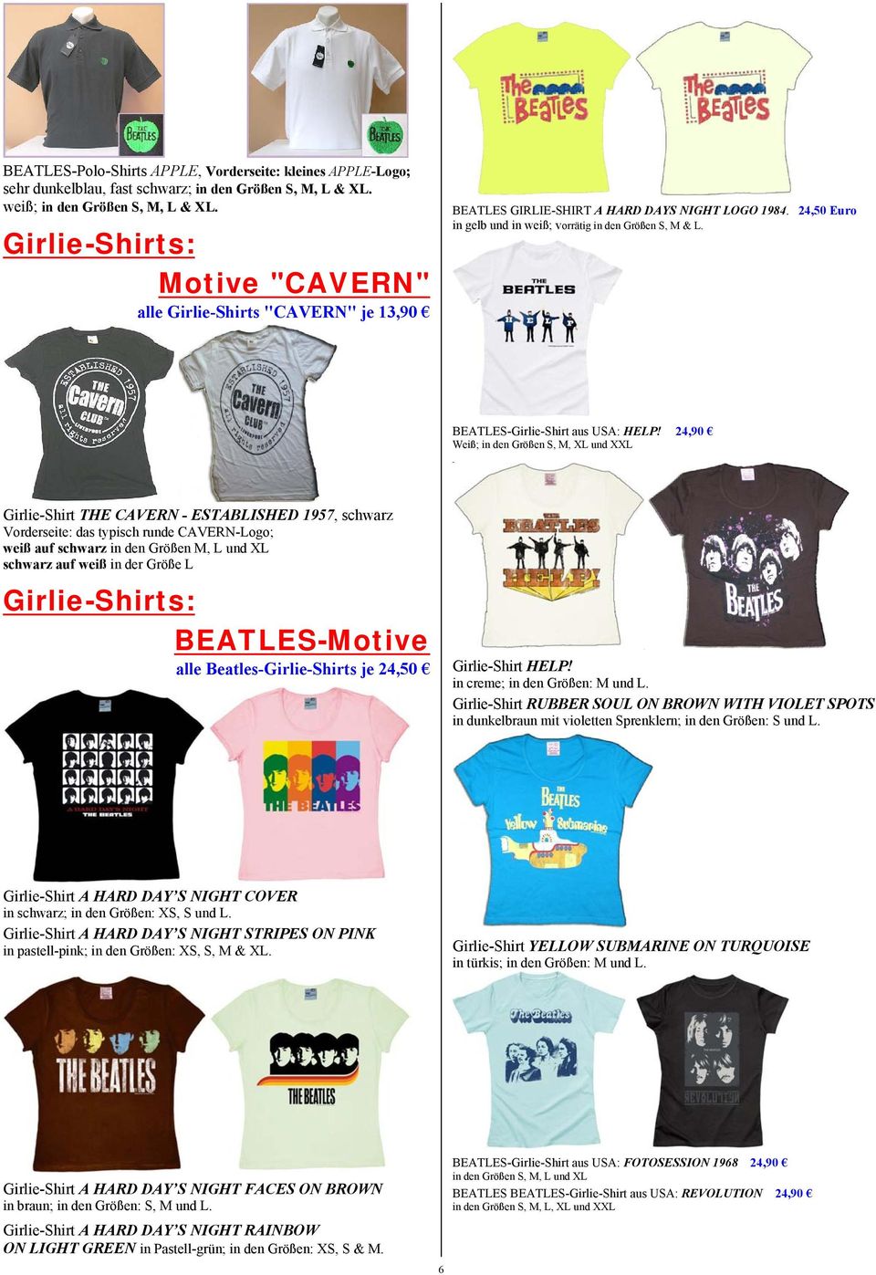 BEATLES-Girlie-Shirt aus USA: HELP!