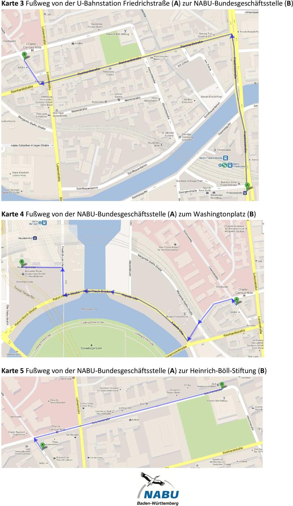 NABU-Bundesgeschäftsstelle (A) zum Washingtonplatz (B) Karte 5