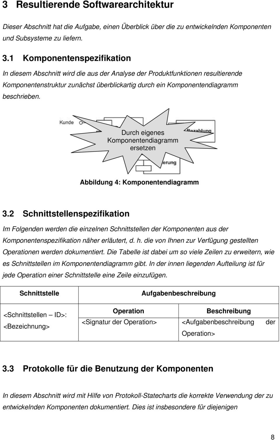 Durch eigenes Komponentendiagramm ersetzen Abbildung 4: Komponentendiagramm 3.