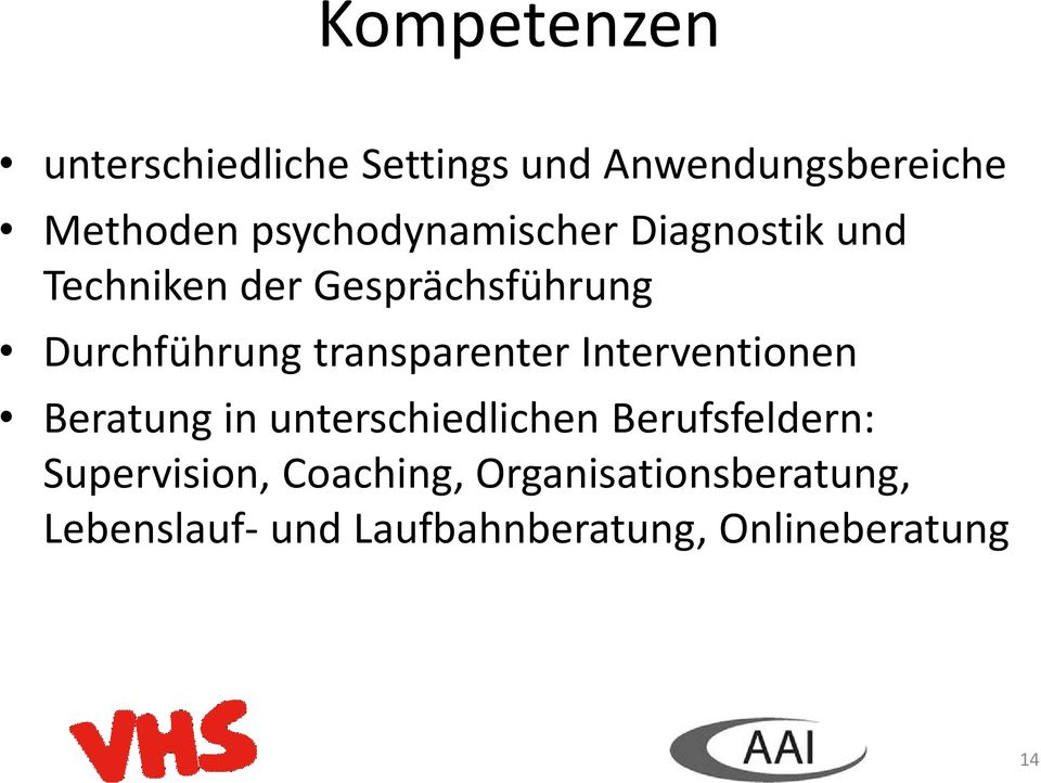 transparenter Interventionen Beratung in unterschiedlichen Berufsfeldern: